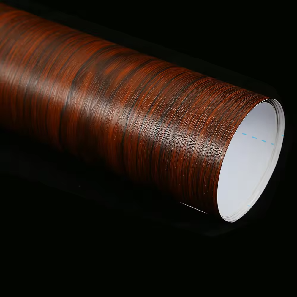 100Micron Floor Film PVC Plain Wooden Decoration Film Self-Adhesive PVC Vinyl Roll for Floor Decoration 3